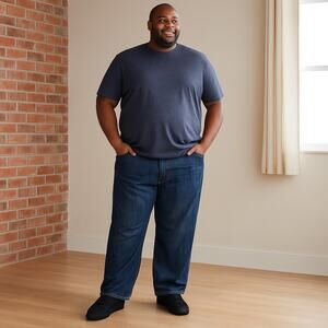 True Nation Relaxed Fit Jeans 56x30 Dark Wash Straight Leg NWT